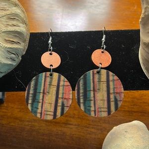 Brand New! Colorful Boutique Wooden Earrings. Lightweight!